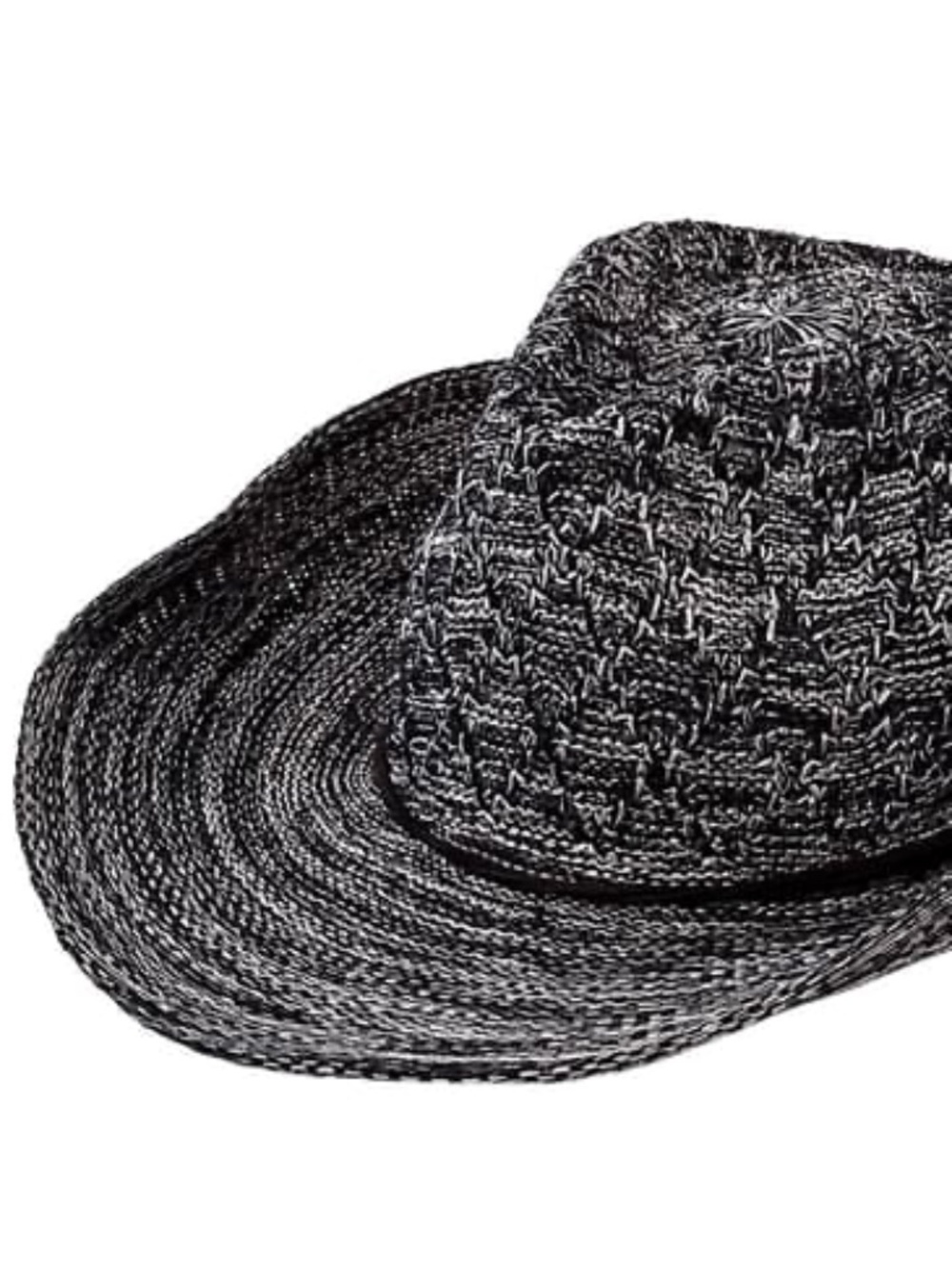 NWT Steve Madden Black Open Lacework Cowboy Hat Women's M - Picture 4 of 8